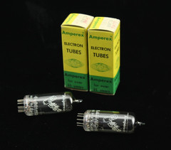 New Qty 2 NOS Amperex EL821 6CH6 Bugle Boy Mullard Blackburn GB Matched Pair