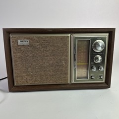 Sony ICF-9550W Radio AM/FM High Fidelity Sound 1970s VTG Real Wood Cabinet