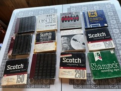 SCOTCH Magnetic 150 Reel To Reel 7” Tape 1/4” x 1800 Ft – lot 12 PRE RECORDED