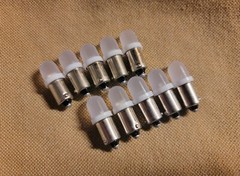 (25)FROSTED BAYONET 6.3V-8V LED LAMP/McIntosh MX113, MX114, MX115 -COLOR CHOICE!