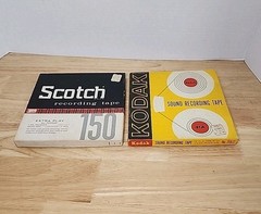 Kodak 31A & 3M Scotch 150 Sound Recording Tapes – 7″ Reel to Reel 1/4″