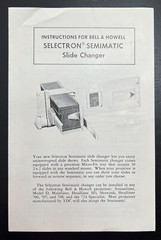 Bell & Howell Selectron Semimatic Slide Changer Owner’s Manual Instructions