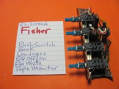 FISHER PUSH SWITCH BANK RS-2004A STEREO RECEIVER
