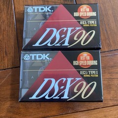 VTG TDK DS-X90 Cassette Tape High Output Type I Normal Position Lot of 2 – NEW