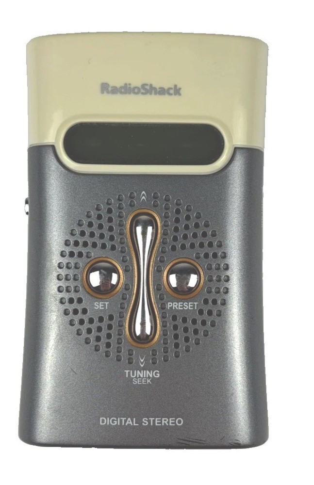 RadioShack 12-470 AM/FM/TV/Weather Band Pocket Radio Digital Stereo Tested Works