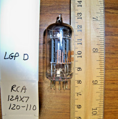 Strong RCA Long Gray Plate Angled D Getter 12AX7 / ECC83 Tube