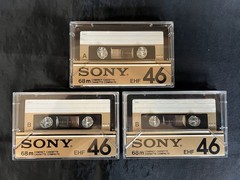 Sony EHF 46 Type II Position High Bias Cassette Tapes Used (Lot of 3)