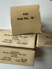 4 Quad NOS Raytheon 6418 Sub-Miniature Tubes Pentodes 1961 Ce-93257 Tu9