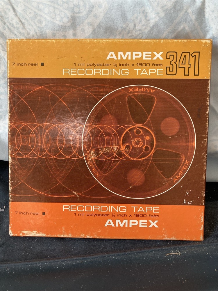 Vintage Ampex 341 Reel To Reel Recording Tape 1 Mil, 7 Inch, 1800 Feet