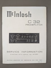 MCINTOSH C32 Preamplifier Service manual D-31