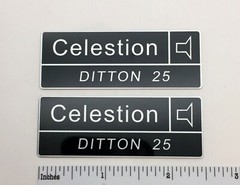 Celestion Ditton 25 Speaker Grill Badge Logo Emblem Aluminum Pair