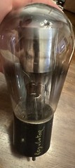 UX-874 Radiotron Balloon GLOBE ENGRAVED Base Gold Plated Pins NOS regulator Tube