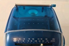 VTG BLUE GPX TVP2CT Portable 5 1/2″ TV w/ Adapter Black & White TV AM/FM Radio