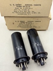 (2) NOS RCA JAN-CKR 6L6 VT-115A Power Tubes 1943/44 Test NOS Amplitrex