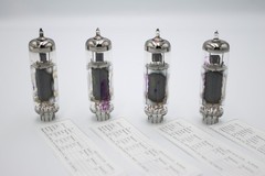 4 PCS EL84 / 6BQ5 /N709/6P14P-EV. TUNSGRAM. Pentode Tubes. Etracer Tested. NOS.