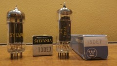 Pair 13DR7 NOS gold pins Vacuum Tubes, Westinghouse, Sylvania