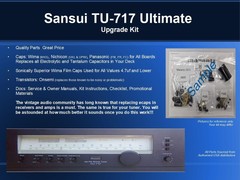 Sansui TU-717 Tuner Ultimate Restoration Kit – Wima, OnSemi, Nichicon