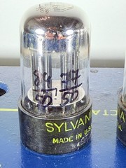 Matched Pair Sylvania 6SN7GTB Black Plate Chrome Dome Tested Like NOS Tube