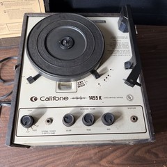 Vintage Califone 1455K Portable Record Player Semi-Works for Parts