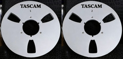 One Pair silvery TASCAM 10.5” 1/4Aluminum Reel to Reel Tape Reel RE-1400