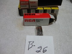 RCA, Sylvania and National 6AQ6 tubes; NOS; Lot of eight (8); Original boxes