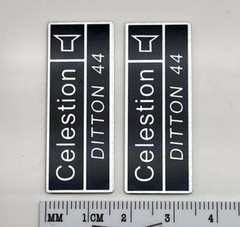 Celestion Ditton 44 Speaker Grill Badge Logo Emblem Aluminum Pair