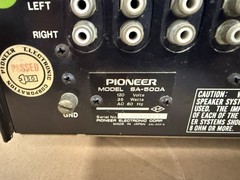 Pioneer Integrated Stereo Amplifier Model SA-500A