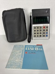 Sharp EL-811 Calculator w Case & Manual – Untested & NO power cord Vintage 70s