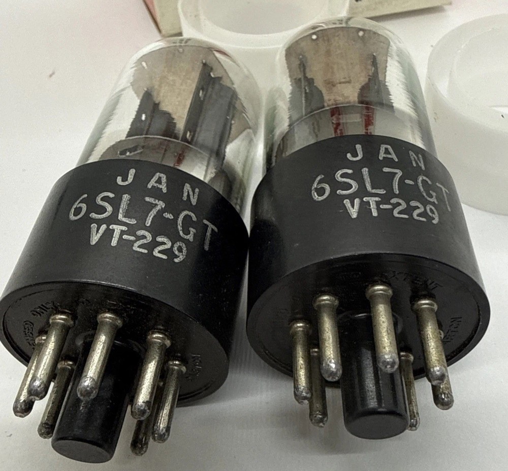 (2) Vintage RCA JAN 6SL7GT VT-229 Heathkit TT-1 Tested Pre Owned