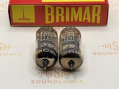 2x Brimar B329 (ECC82+) Long Plates Square Getter – G.E.C. Label – UK ’55/56