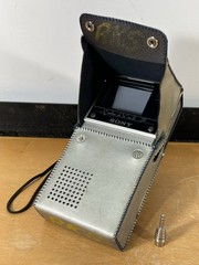 Sony Watchman Portable CRT TV Made in Japan w/ Case & Sony Plug- Video In Tested