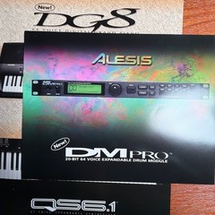 VINTAGE ALESIS DG-8/DM-PRO/QS6.1 INFORMATIONAL BROCHURES
