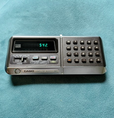 Casio CQ-1 Computerized Quartz Vintage Calculator Alarm Clock Works! Lot O 49