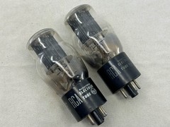 Matched Pair RCA 5V4G Rectifier Tubes Black Plates D Getters Tests Strong TV-7U