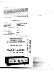 Vintage REALISTIC SA-100 Stereo Amplifier + JVC FSSD990 Speakers