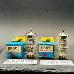 Matched Pair Pope EF86 6267 Made in Holland Tested 96% / 100% Strong Tubes