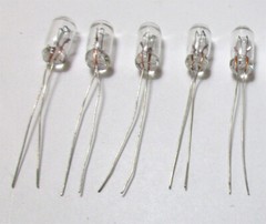 5 Grain of Wheat Bulbs 12v 40ma 5mm X 11mm Stereo Indicator with Tracking #