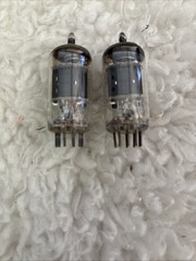 Matched Pair 1964 Mullard 6EU7 Vacuum Tubes Tested Strong