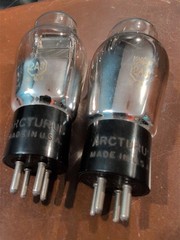 2 RARE Arcturus 2A3 Mono Single Plate Vacuum Tube Tested Strong On Tube Master