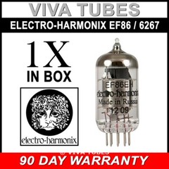 Brand New In Box Gain Tested Electro-Harmonix EF86 / 6267 Vacuum Tube