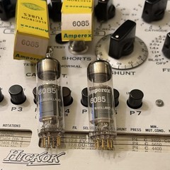 MATCHED PAIR of Amperex 6085 Vacuum Tube – Made in Holland – (12AX7) GOLD PINS
