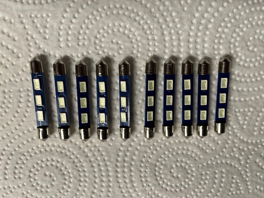 (10) COOL BLUE 43MM-6.3V-LED FESTOON LAMPS/MX112-MX117-MX110 – McIntosh DIAL
