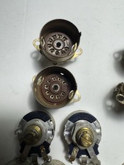 ⚡️Vintage CTS Pots 250K 50K 1K EBY 7 & 9 Pin Tube Sockets Amp Radio Parts Lot⚡️