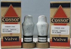 2x 41MH Cossor Grey Coated Glass Black Base 5 Pins AVO Tested