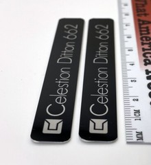 Celestion Ditton 662 Speaker Badge Logo Emblem Custom Made Aluminum PAIR
