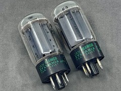 Matched Pair Sylvania 5881 JAN-6L6WGB Mil Spec Power Tubes Exc Cond Tests NOS