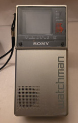 VTG Sony Watchman FD-20A Portable TV AM/FM VHF UHF Stereo -For Parts or Repair