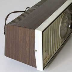 Vintage Star-Lite FE-876 AM/FM Tube Radio Mid Century Modern Wood Tone Japan