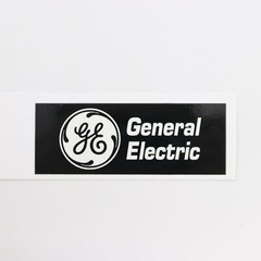 GE logo badge 3D Sticker Decal waterproof 108mm(4.25″)X40mm(1.57″)BLACK