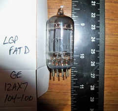 Strong GE Long Gray Plate FAT D Getter 12AX7 / ECC83 Tube – 104/100